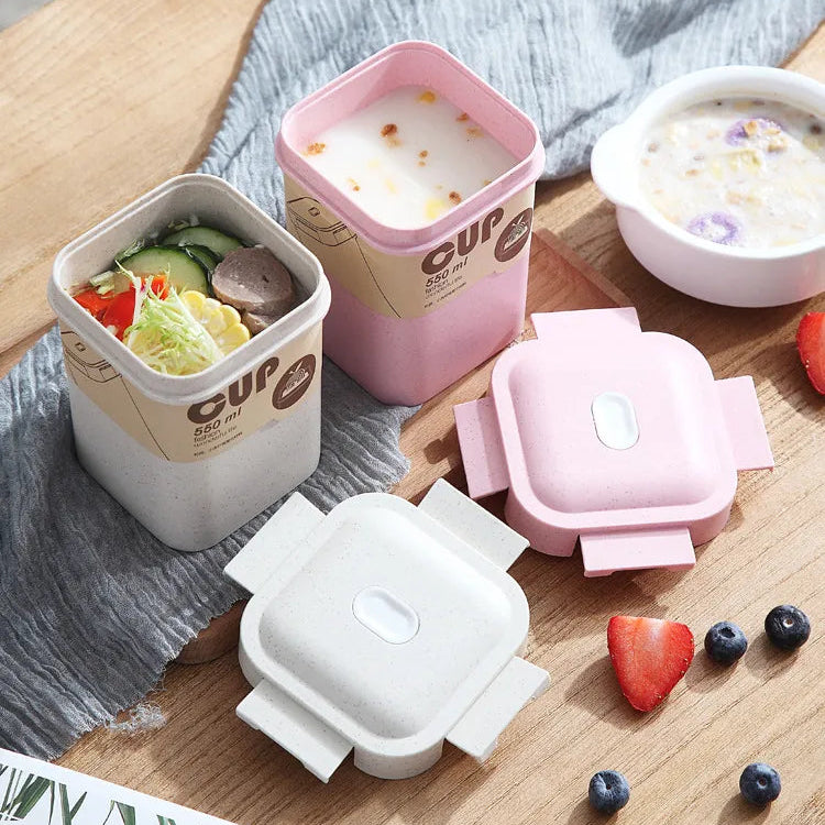 boîtes à soupe 600ml blanche rose conçue pour repas sains