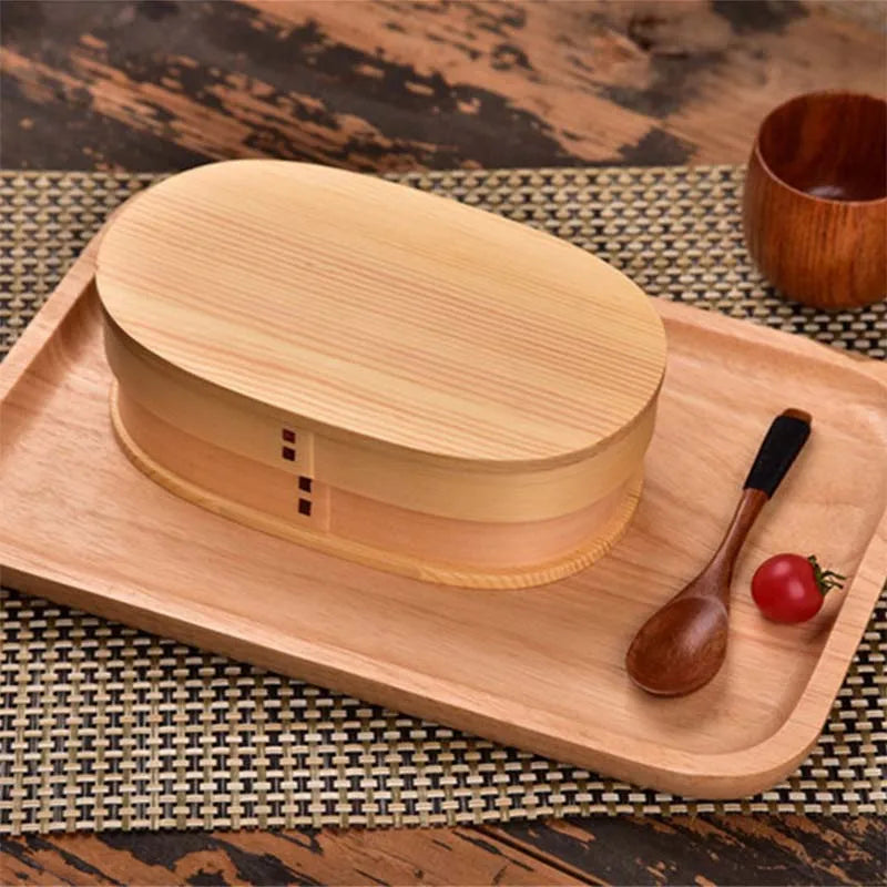 Bento Traditionnel en Bois Naturel