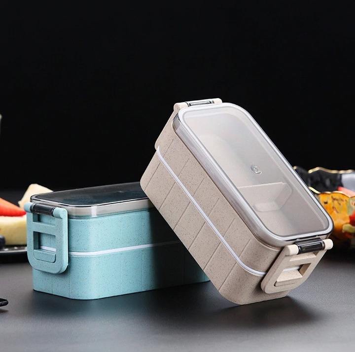 Bento japonais couleur bleue et beige