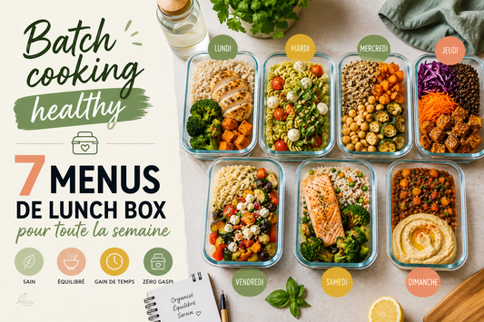 Batch cooking healthy  7 menus de lunch box pour toute la semaine