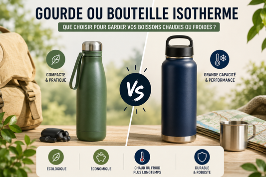 Gourde ou bouteille isotherme : que choisir pour garder ses boissons chaudes ou froides ?