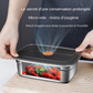 Boîte à Bento en Acier Inoxydable 304 Anti-Fuite « Frigo & Congélateur »