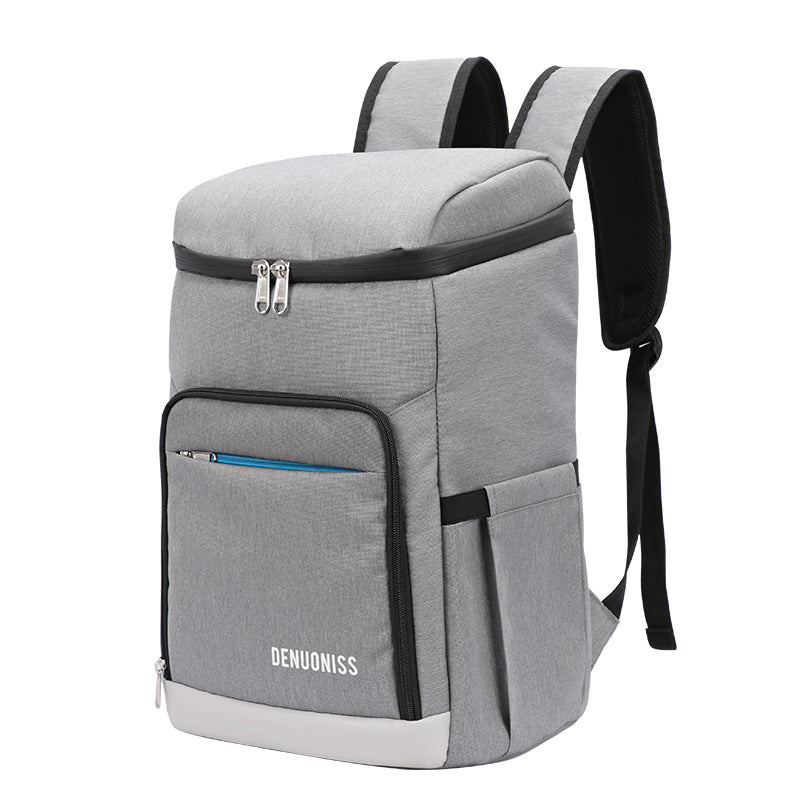 Sac à Dos Isotherme Gris et Bleu Clair