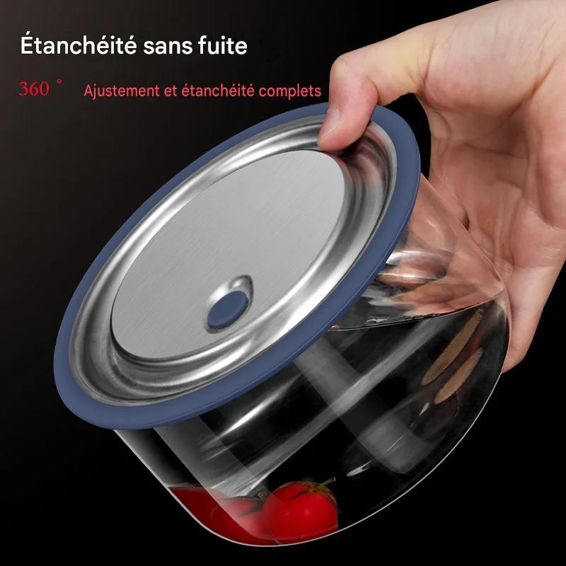 Boîte Déjeuner Ronde en Verre Borosilicate