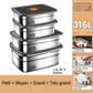 Boîte à Bento en Acier Inoxydable 304 Anti-Fuite « Frigo & Congélateur »