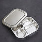 Plateau Repas Compartimenté en Acier Inoxydable 304