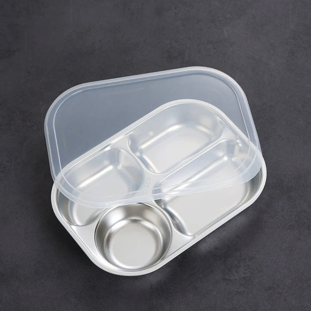 Plateau Repas Compartimenté en Acier Inoxydable 304