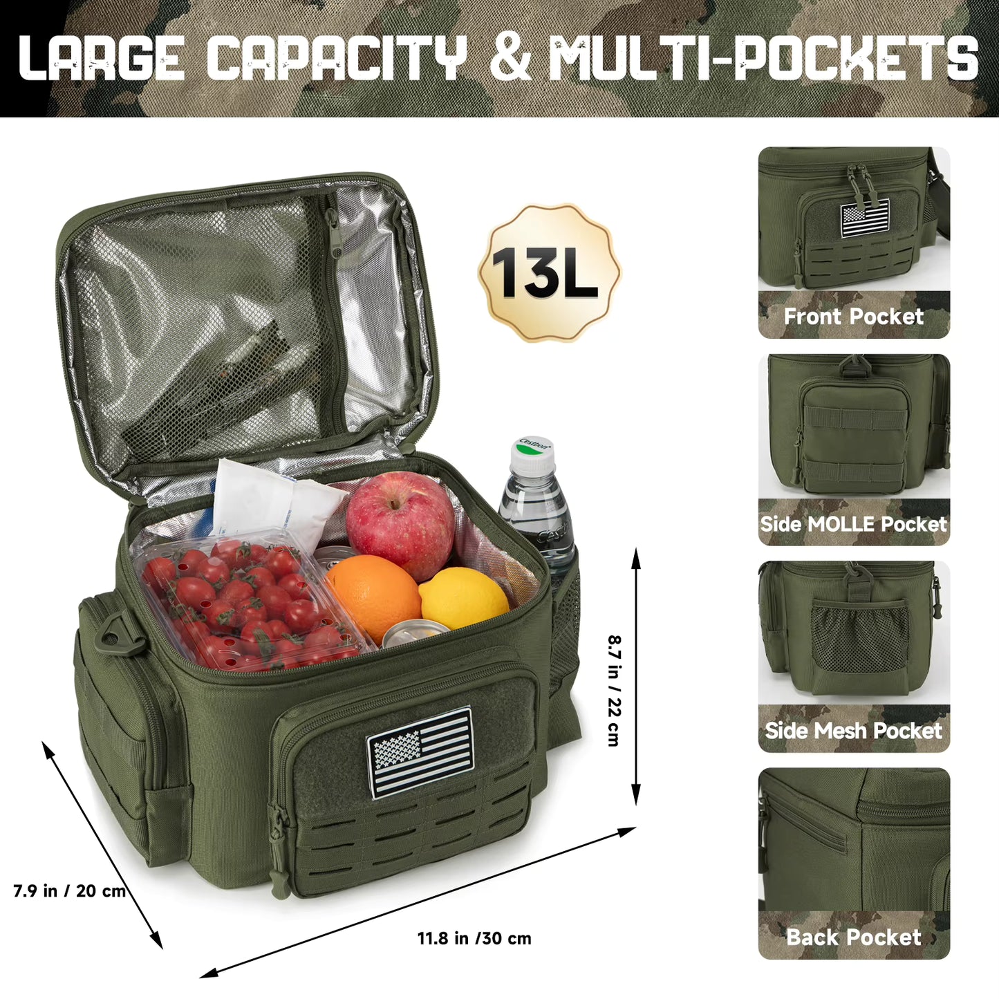 Lunch Bag Tactique Isotherme 13L