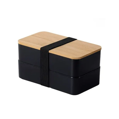bento 2 étages bambou noir