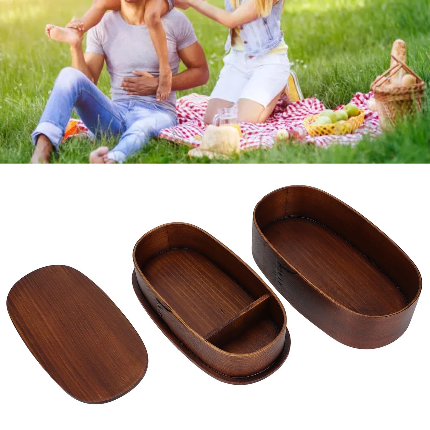Bento Traditionnel Double Étage en Bois de Cèdre