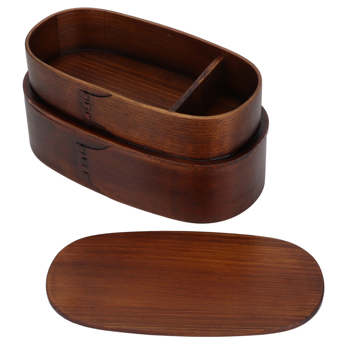 Bento Traditionnel Double Étage en Bois de Cèdre