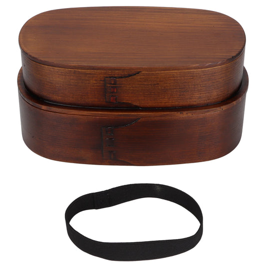 Bento Traditionnel Double Étage en Bois de Cèdre