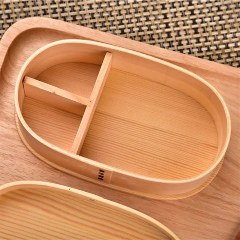 Bento Traditionnel en Bois Naturel