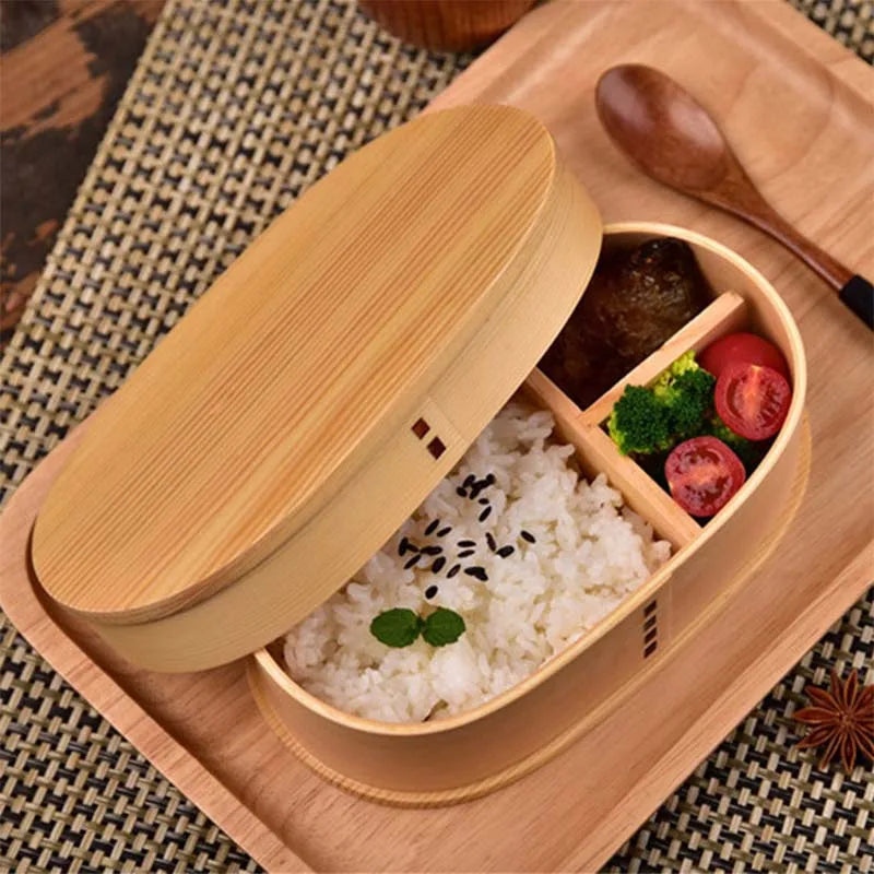 Bento Traditionnel en Bois Naturel