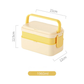 Boîte à Bento Double Couche Grande Capacité avec Poignée (1960 ml)