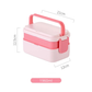 Boîte à Bento Double Couche Grande Capacité avec Poignée (1960 ml)