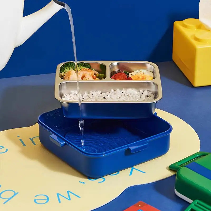 Boîte à Bento Inox 304 « Univers Jeux Vidéo » (3 Compartiments)