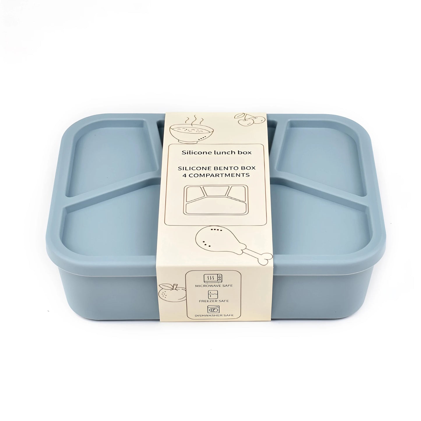 Boîte Bento en Silicone 4 Compartiments