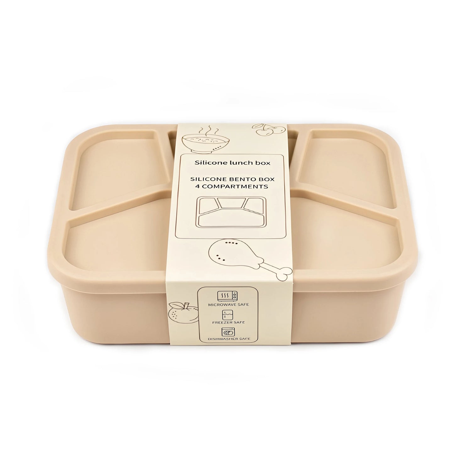 Boîte Bento en Silicone 4 Compartiments