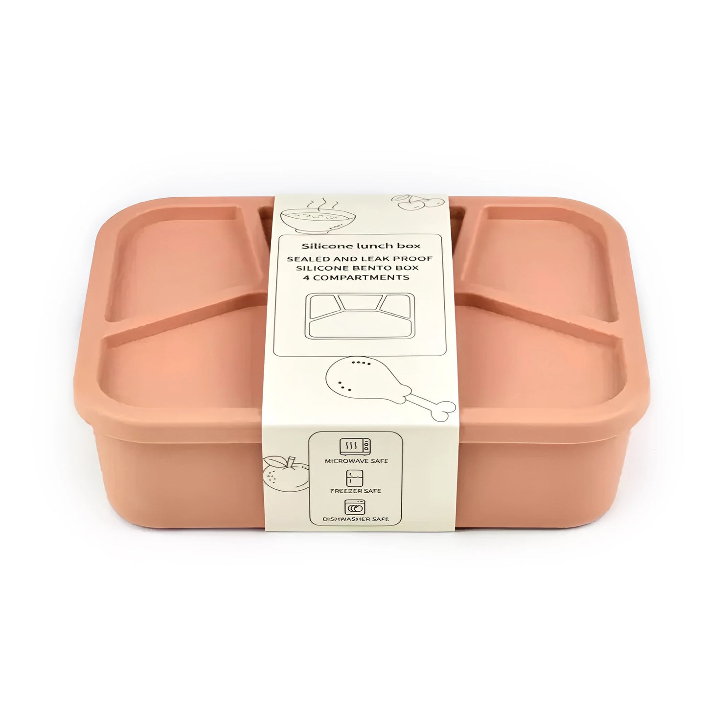 Boîte Bento en Silicone 4 Compartiments