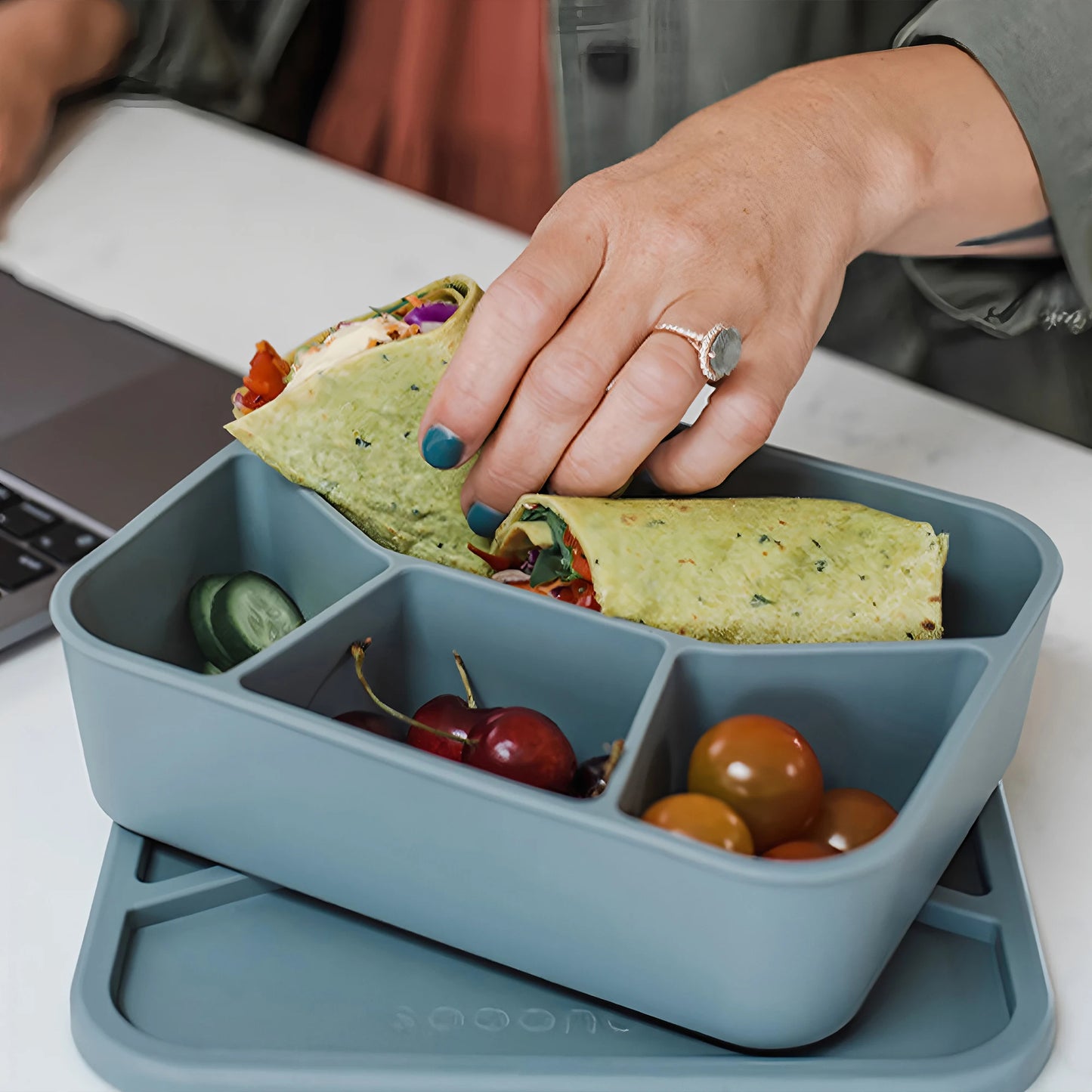 Boîte Bento en Silicone 4 Compartiments