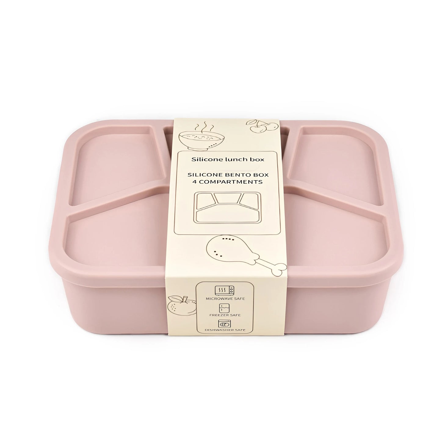 Boîte Bento en Silicone 4 Compartiments