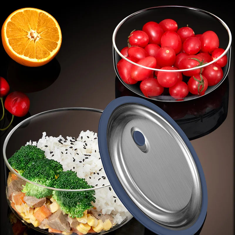 Boîte Déjeuner Ronde en Verre Borosilicate