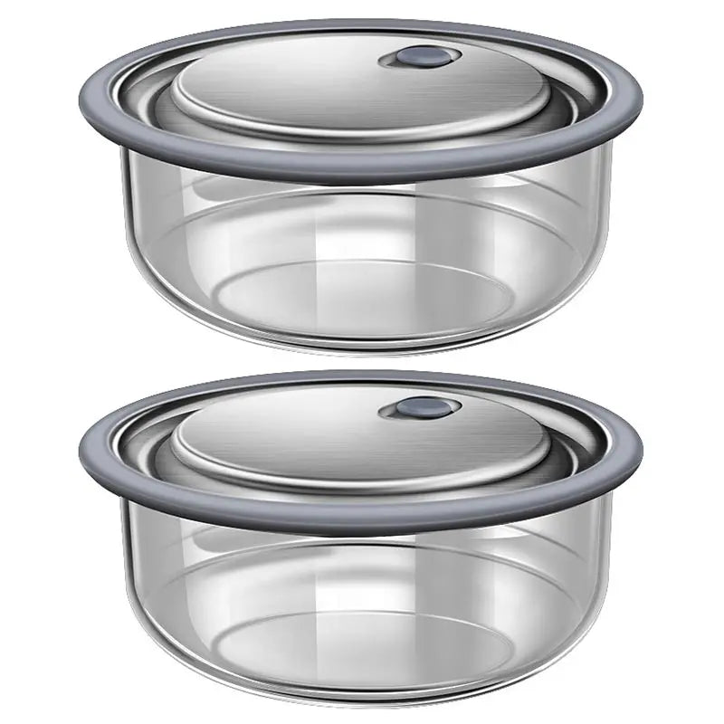 Boîte Déjeuner Ronde en Verre Borosilicate