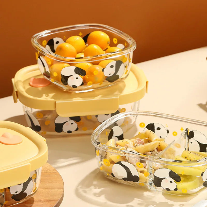 Boîte Déjeuner en Verre « Petit Panda »