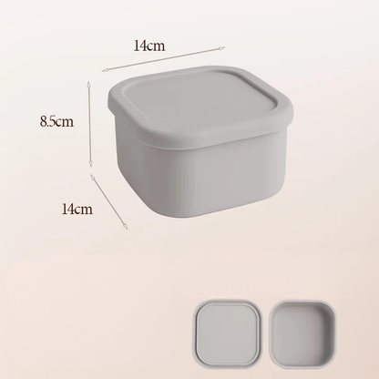 Boîte à Lunch Carrée en Silicone Alimentaire (800 ml)