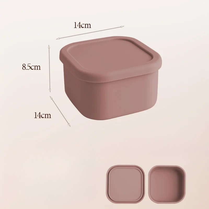 Boîte à Lunch Carrée en Silicone Alimentaire (800 ml)