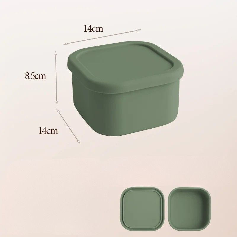 Boîte à Lunch Carrée en Silicone Alimentaire (800 ml)