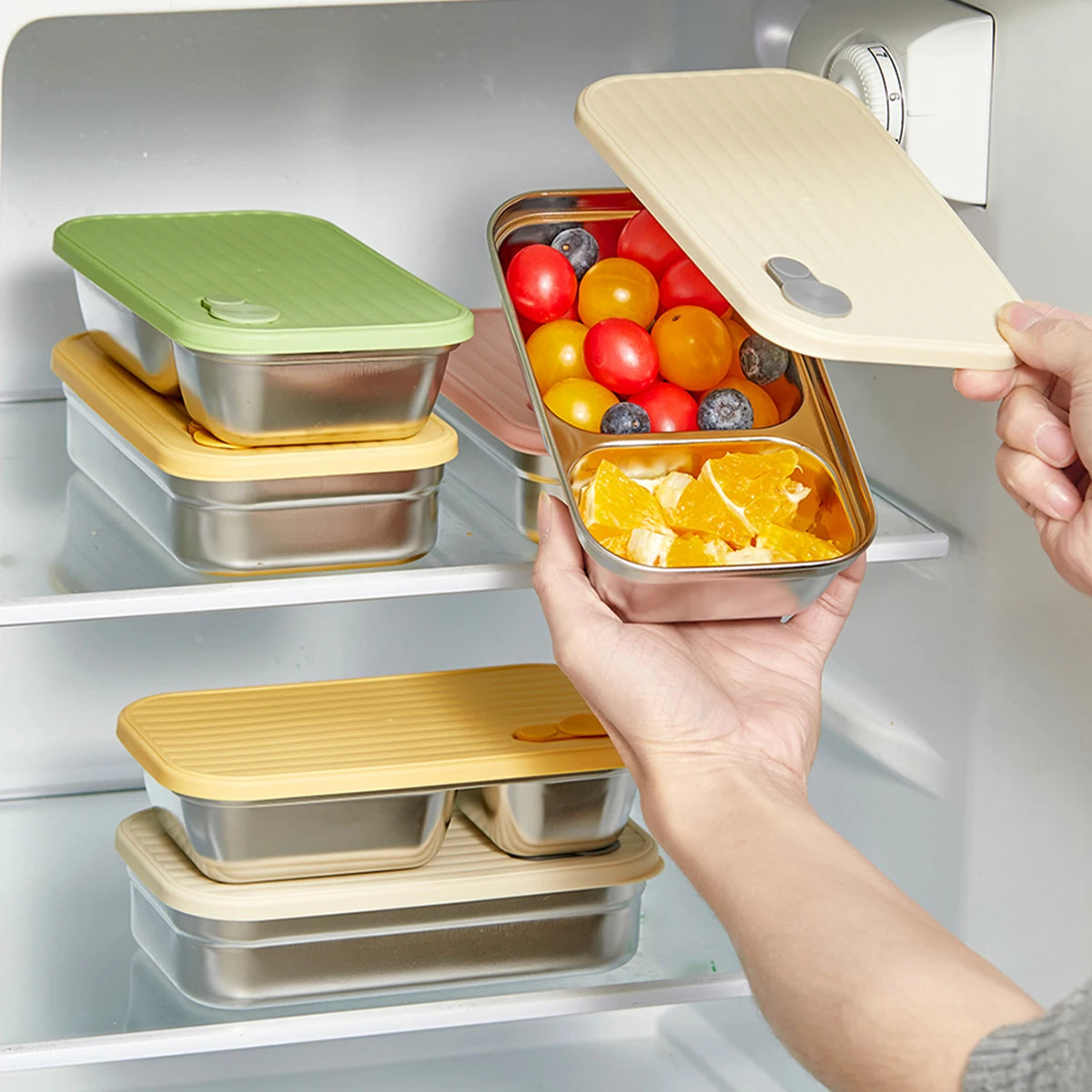 Petite Lunch Box Inox Pastel – Bento Enfant & Étudiant