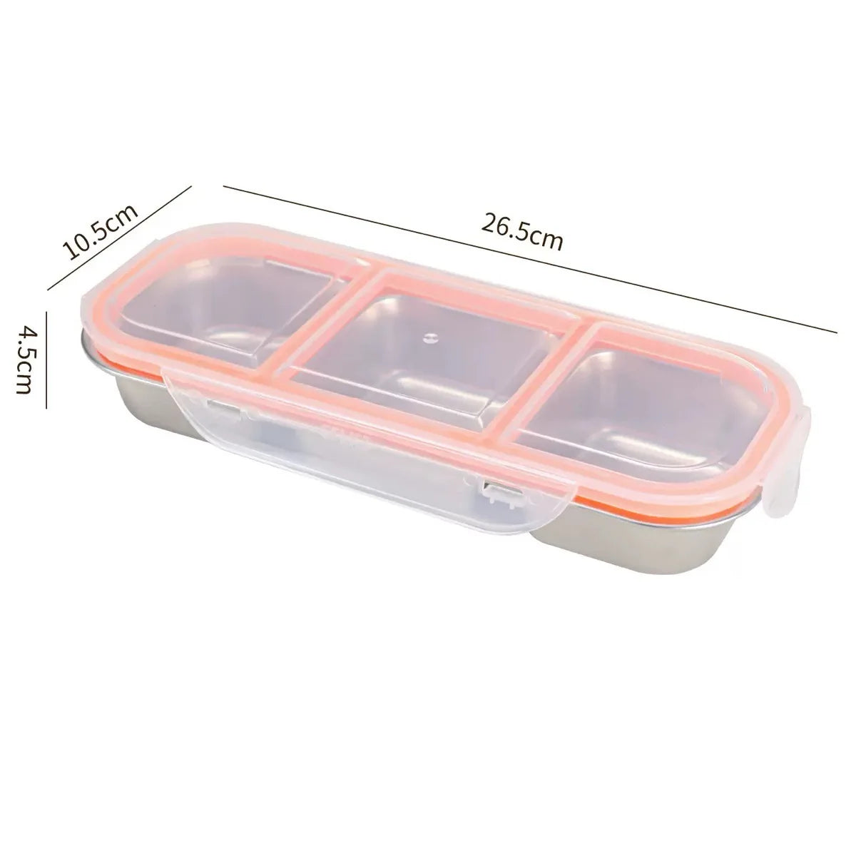 Boîte Repas Slim en Acier Inoxydable 3 Compartiments
