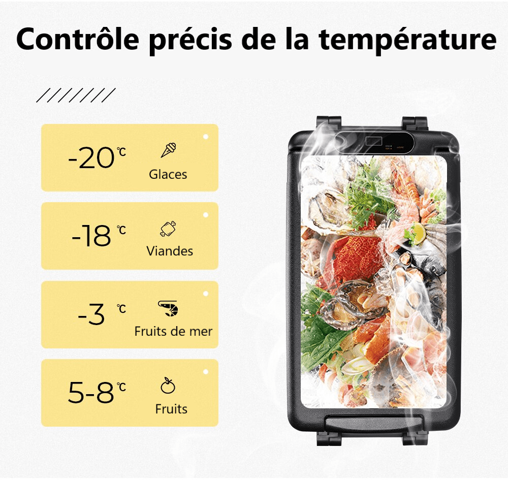 glaciere electrique 50 litres controle led 
