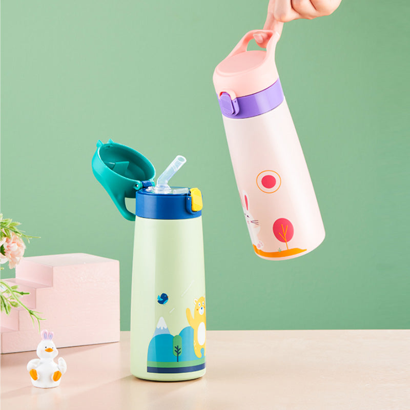 gourde isotherme enfant paille integree