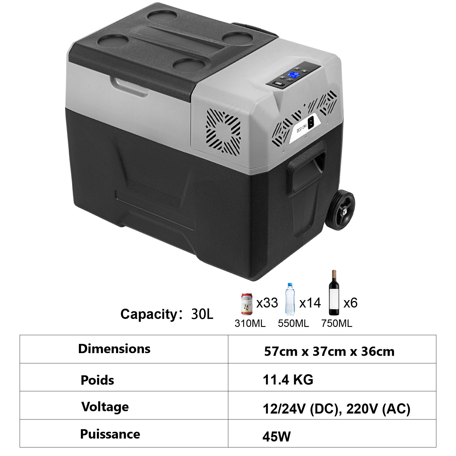 glaciere 30 litres a compression electrique