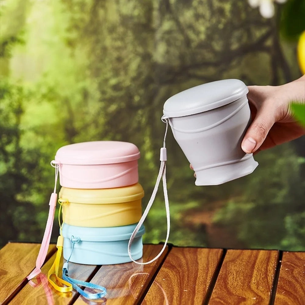Tasse de Voyage Pliable en Silicone 180ml | Gobelet de Camping Rétractable