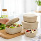 Set de 3 Boîtes Repas en Silicone Alimentaire avec Couvercles