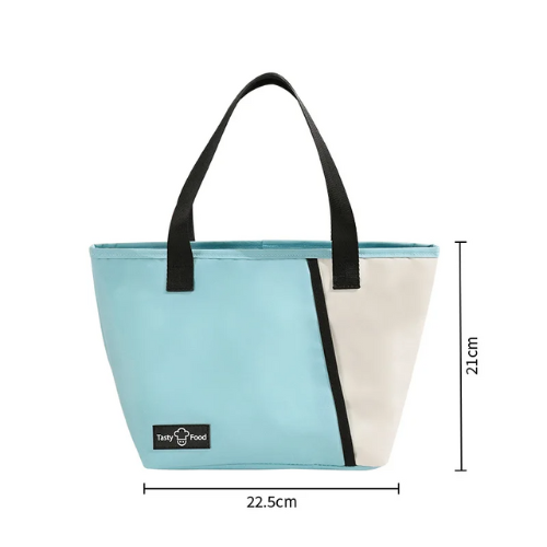 lunch bag isotherme bleu à main dimension 