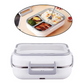lunch box chauffante grise inox