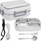 lunch box chauffante grise inox