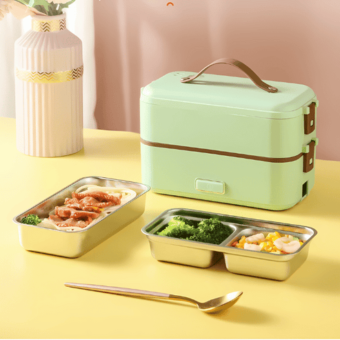 lunch box chauffante verte deux