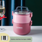Lunch Box Compartimentée Inox Rose