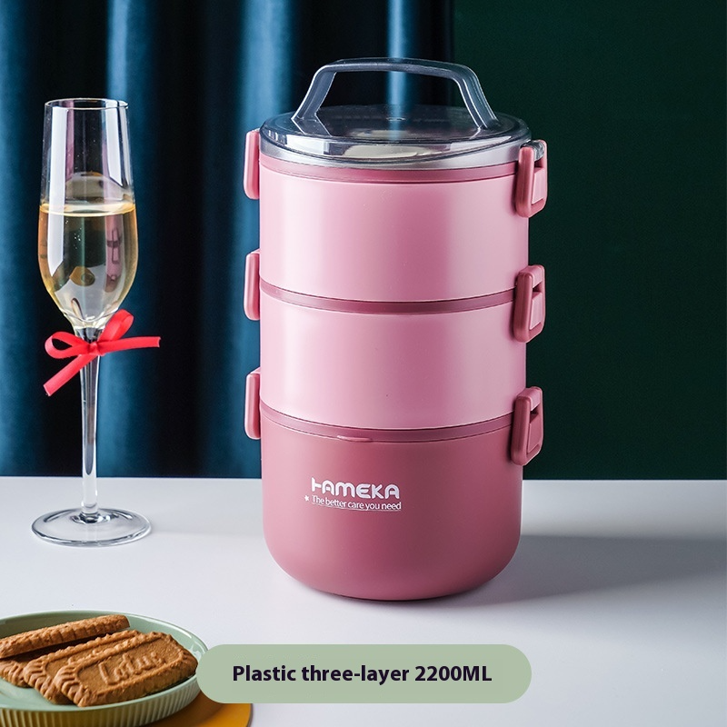 Lunch Box Compartimentée Inox Rose