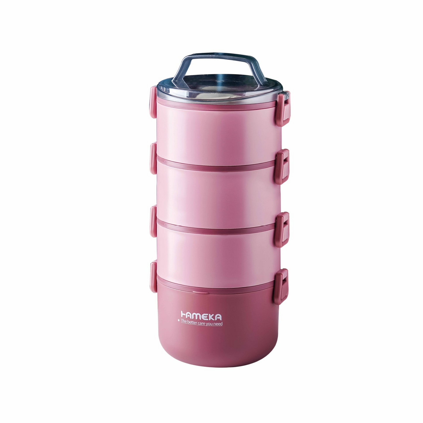 Lunch Box Compartimentée Inox Rose
