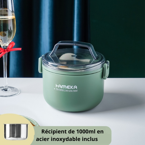 Lunch Box Compartimentée Inox Verte