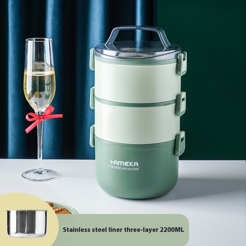 Lunch Box Compartimentée Inox Verte