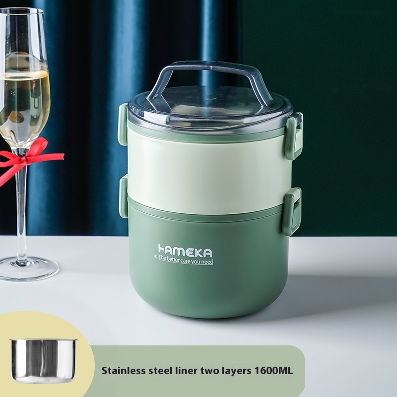 Lunch Box Compartimentée Inox Verte