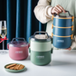 Lunch Box Compartimentée Inox Rose